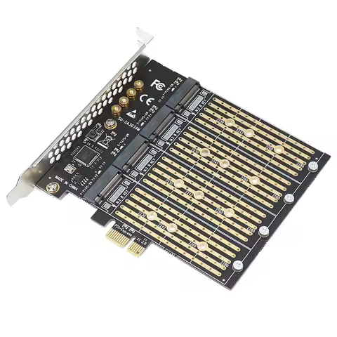 PCIe To NVME Adapter B Key M2 M.2 4 Port NGFF SATA SSD 10 Gbps To PCI Express X1 Adapter PCI-E M.2 E