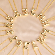 Electroplating Letter Necklace Ring Cute Creative Fat Letter Ring Necklace Necklace 25.9.13