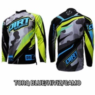 Dirtworks TORQ Blue Hivis Camo Jerseys - Cool Cycling Jersey MTB Jersey