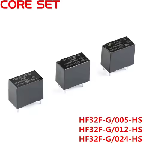 5PCS HF32F-G JZC-32F HF32F - 005 012 024 - HS 3A 5A 10A 250VAC 4PIN HF32F-G-012-HS 5HF32F-G-005-HS H