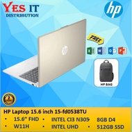HP 15-FD0538TU / FD0539TU / FD0540TU Laptop (Intel I3-N305, 8GB RAM, 512GB SSD, INTEL UHD, 15.6 FHD,