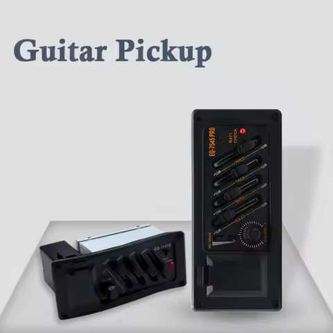 4 Band Guitar Pickup Equalizer Tuner EQ 7545R Acoustic Guitar Preamp Amplifier Adjustable Guitar Acc