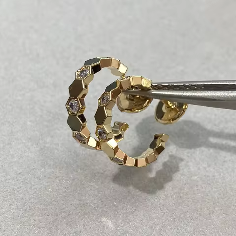 925 Sterling Silver Pave AAA Zirconia Honeycomb Stud Earrings For Women Fine Jewelry Christmas Gift