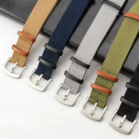 for Omega Anni Seiko Tissot Universal accessories canvas nylon watch bandHamilton strap retro watchb