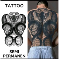 [ SEMI PERMANENT ] temporary tattoo HM-040 LARGE COBRA SNAKE size 34x48cm temporary tattoo sticker c