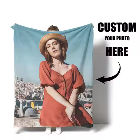1Pc Custom Personalized Blanket Witnessing Love for Your Loved One - High-Definition Photo Printed o