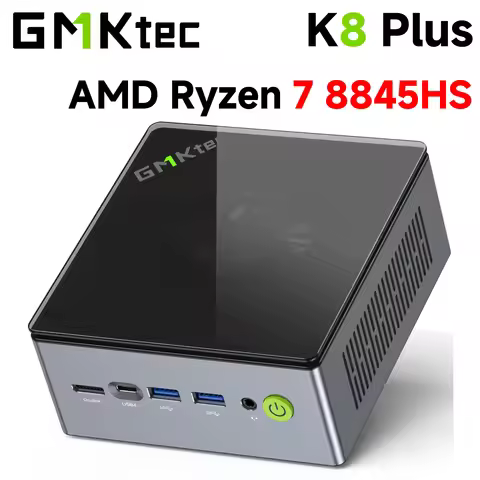 GMKtec K8 Plus Ryzen 7 8845HS Mini PC Windows11 Pro DDR5 128GB 5600MT/s PCIe4.0 4TB NVMe SSD WiFi6 B