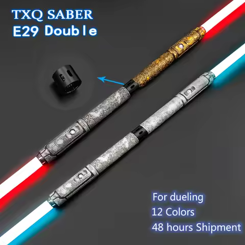 TXQSABER Heavy Dueling NeoPixel Sword Smooth Swing Metal Handle Lightsaber FOC Jedi Sword Colors Cha