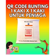 QR code bunting scanning 2 PCs rm15  and payment bunting 1 kaki x 1 kaki comel murah