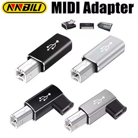 NNBILI USB B Male to USB Type C Female Adapter for Scanner Printer Converter USB Transfer for Printe