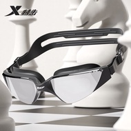 A/🌹Xtep（XTEP）Swimming Goggles Men and Women Hd Anti-Fog Waterproof Professional Training Electroplating Swimming Glasses
