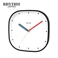 RHYTHM - 日本麗聲 個性 方型 掛鐘 靜音鐘CMG632NR02 時尚黑色 29.8cm