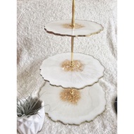 White Resin 3 Tier Dessert Stand