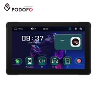 Podofo 7 Inch Portable Wireless Carplay /Android Auto Monitor IP67 Waterproof For Motorcycle Support