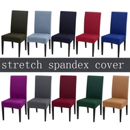 Solid Colors Chair Cover Dining Room Restaurant Weddings Banquet Hotel Elastic Flexible Stretch Spandex Chair Cover