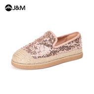 Joy&Mario Casual Shoes Women Summer Flat Shoes Womens shoes sequin flat mesh shoes