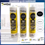 Weber General Purpose Sealant Silicone WS601 240ml Clear | Black | White Color Available