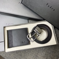 Preferred❤ High-Quality Pedro Wallet and Belt Set, with Complete Packaging Box and Paper Bag, with P
