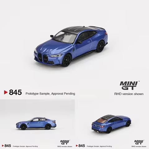 MINIGT In Stock 845 1:64 G82 M4 Competition Blue Diecast Diorama Model Collection Miniature Toys