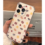 Anti Shock Cute Bear Card Holder Casing Redmi 15 13=13X Note 14 Pro Plus 5G A5 14C 13C A3 9T 10C 12 