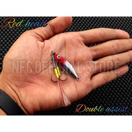 Micro jig / Metal jig 10 gr TETRA with Single and Double ASSIST HOOK, Best KILLER