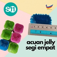 KA6 10pcs Acuan Plastik Agar - Agar Segi Empat / Square Jelly Mould Cup