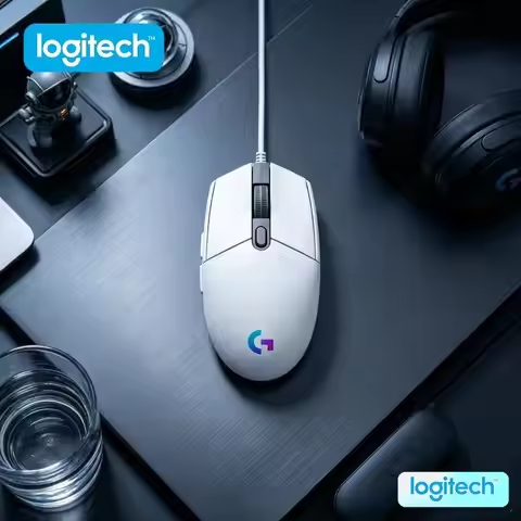 Logitech G203 Prodigy Wired Gaming Mouse 8000 DPI RGB Lighting 6 Buttons On-Board Memory 1ms Respons
