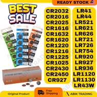 CR2032 CR2025 CR2016 CR1632 CR1620 CR1616 CR1620 CR1220 CR1216 Battery Lithium LR44 LR41 Bateri Jam