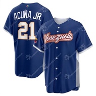 3d Printing Venezuela WBC Home Baseball Jersey Ronald Acuna Jr #21 Jose Altuve #27  Men Kids Sports 