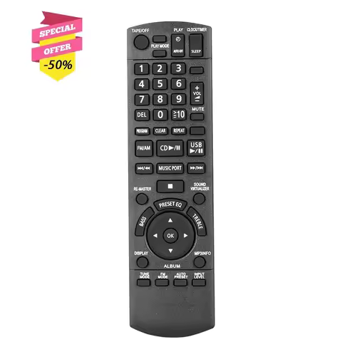 N2QAYA000008 Remote Control Compatible With Panasonic CD System RXD55 AEGK RX-D55 AEG-K Replacement 