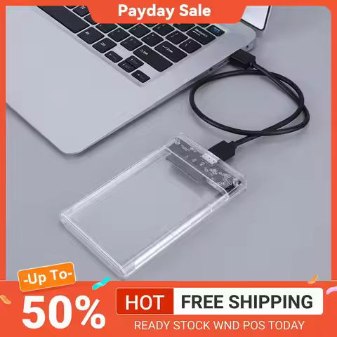 2.5 Inch HDD SSD Caddy 6Gbps USB 3.0 To SATA HDD Enclosure Suport UASP Transparent Tool-Free for 2.5