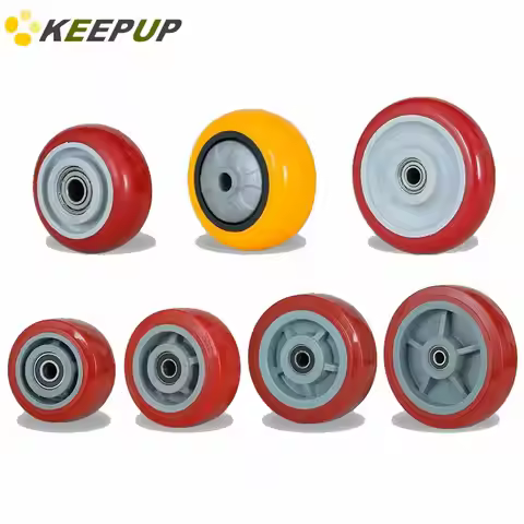 PU replacement wheel 3 4 5 inch high load capacity wear resistance trolley shelf Polyurethan ewheel 