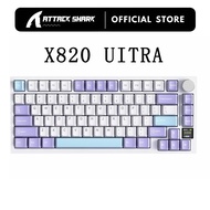ATTACK SHARK X820 Ultra 75% Wireless Gaming Mechanical Keyboard Hot-RGB Backlit Swappable Gasket Mou