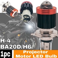 1pc Motor LED headlamp Bulb with angel ring lc135 ex5 h4 ba20 h6 white yellow red projector 3000 600