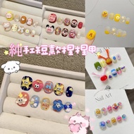 🐻Pure Handmade Wearing Nails Cute Short Nails Super Q Pinch Style Short Style Hand-Painted Pinch Cut