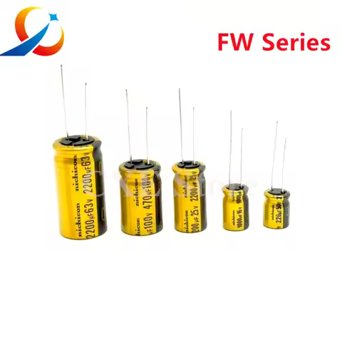 Nichicon Audio Electrolytic Capacitor FW Series 6.3V10V 16V 25V 35V 50V 63V 100V 10UF 22UF 47UF 100U