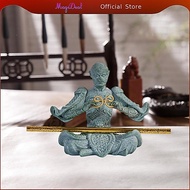 MagiDeal Small Sandstone Monkey Wukong Statue for Home Office Multipurpose Artistic 12x6x10.3cm Monk