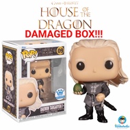 Funko POP! God House of the Dragon Daemon Targaryen w/ Egg DAMAGED BOX