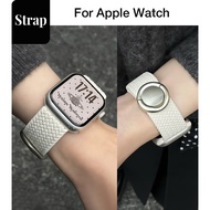 Ladies Nylon Braided Round Buckle Magnetic Sports Strap Suitable for Apple Watch S11 SE3 Ultra3 S10 