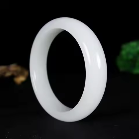 Natural White Jade Women Bracelets Drop Ship Nephrite Bangles Cuff For Women Engagement Dance Party 