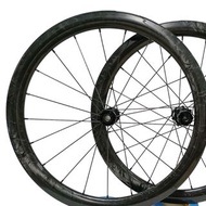 20吋 451 碳纖維輪組 亮黑大理石紋 兒童單車改裝