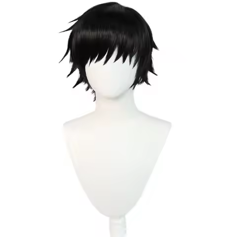 Toji Fushiguro Cosplay Black Wig Toji Zenin Short Heat Resistant Synthetic Hair Wig Cap Anime Men Wo