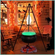 Halloween Cauldron with Lights Halloween Black Witches Cauldron Tripod Vintage Pot Decorations for H