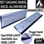 SMALL ALUMINUM SQUEEZER HANDLE SET BLACK RUBBER 5MM TAPER LENGTH 30CM TO 35CM