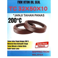 TC 32X50X10 FKM VITON OIL SEAL PREMIUM MATERIAL RUBBER TAHAN PANAS TAHAN MINYAK TAHAN LASAK