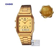[時間達人] CASIO經典復古數字型電子錶金色復刻版潮流金錶方型數位電子錶 AE-2000W-1A