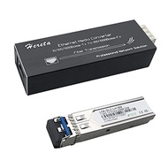 Industrial Hardened Gigabit Fiber Media Converter with Single Mode Dual Fiber SFP/LC Module 10/100/1