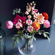 VQSN Lego Building Blocks 10342 Fendai Preserved Flower Rose Valentine's Day Gift Bouquet Assembly T