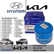 (26300-35503) Oil Filter Hyundai & Kia 2006-2021' (26300-35504/26300-35505)