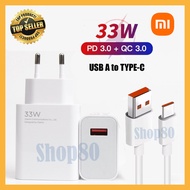 Xiaomi Charger Adaptor 33W Batok Kepala Cas Casan Turbo 33W Adaptor Turbo 33 Watt Quick Charger Cabl
